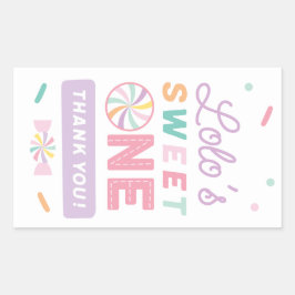 Adesivo Retangular Sweet One First Birthday customizable Favor Tag