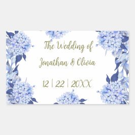 Adesivo Retangular Sweet Shower Spring purple Floral Wedding