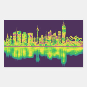 Adesivo Retangular Sydney Austrália Skyline
