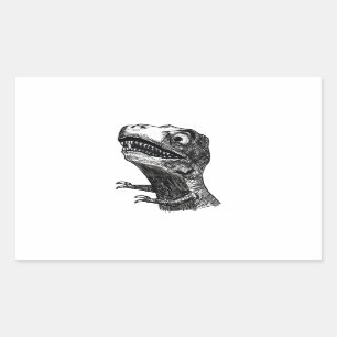 Adesivo Retangular T-Rex Rage Memory - Retângulo Stickers