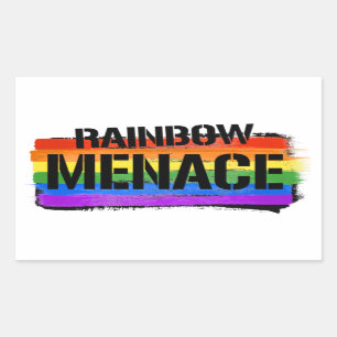 Adesivo Retangular T-Shirt Rainbow Menace