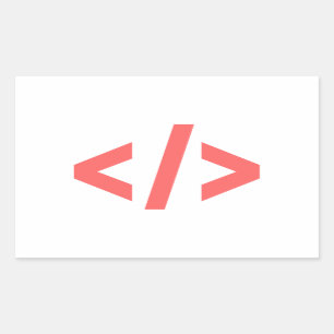 Adesivo Retangular Tag de programação