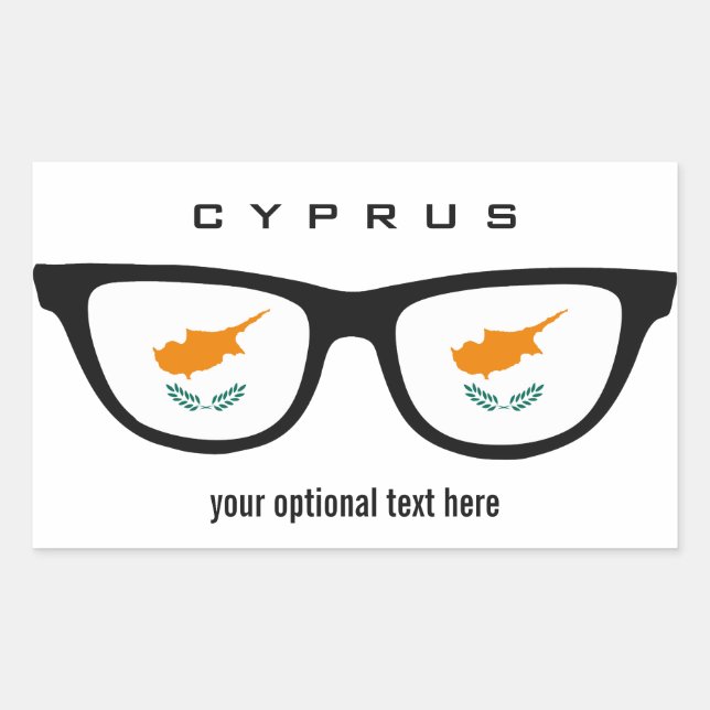 Adesivo Retangular Tampas personalizadas do Cyprus Shades (Frente)