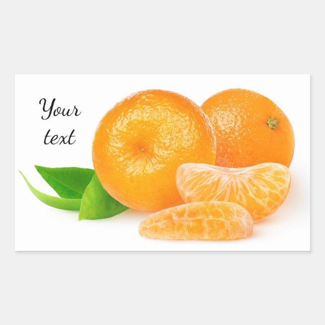 Adesivo Retangular Tangerinas (Frente)