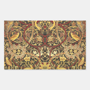 Adesivo Retangular Tapeçaria Faux William Morris Bullerswood