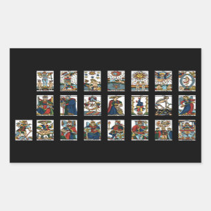 Adesivo Retangular Tarot Major Arcana Clássico