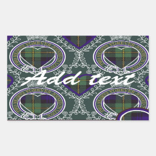 Adesivo Retangular Tartan do Scottish de Gordon