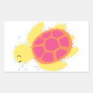 Adesivo Retangular Tartaruga marinha