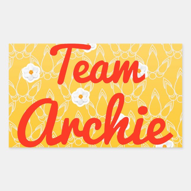 Adesivo Retangular Team Archie (Frente)
