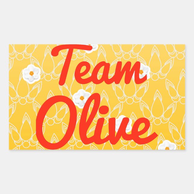 Adesivo Retangular Team Olive (Frente)