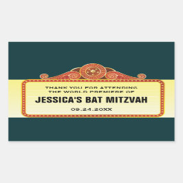 Adesivo Retangular Teatro Marquee Bar Bat Mitzvah
