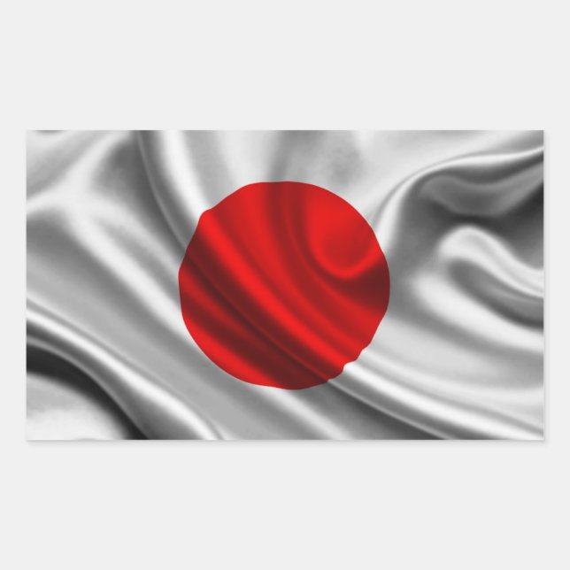 Adesivo Retangular Tecido de Sinalizador do Japão (Frente)
