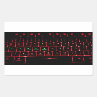Adesivo Retangular Teclado Linux