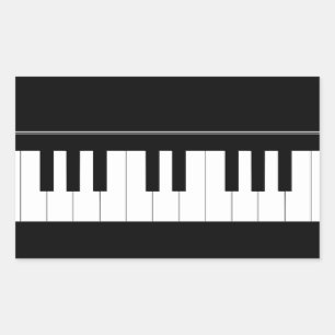 Adesivo Retangular Teclado Piano