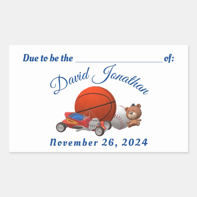 Adesivo Retangular Tema dos Brinquedos Meninos (Frente)