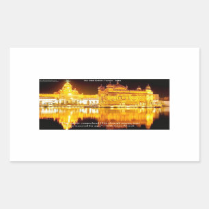 Adesivo Retangular Templo Dourado Sikh na Índia Presentes & Camisetas