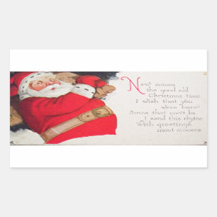 Adesivo Retangular Tempo Papai Noel do Natal