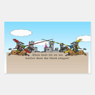 Adesivo Retangular Tempos Medievais - Declaração de Amor