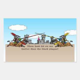 Adesivo Retangular Tempos Medievais - Declaração de Amor