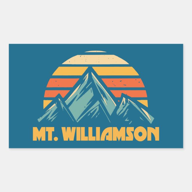 Adesivo Retangular Tenente Williamson California Retro Turquoise (Frente)