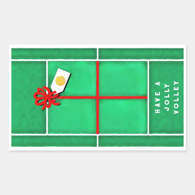 Adesivo Retangular Tênis de palitos de presentes de Natal (Frente)