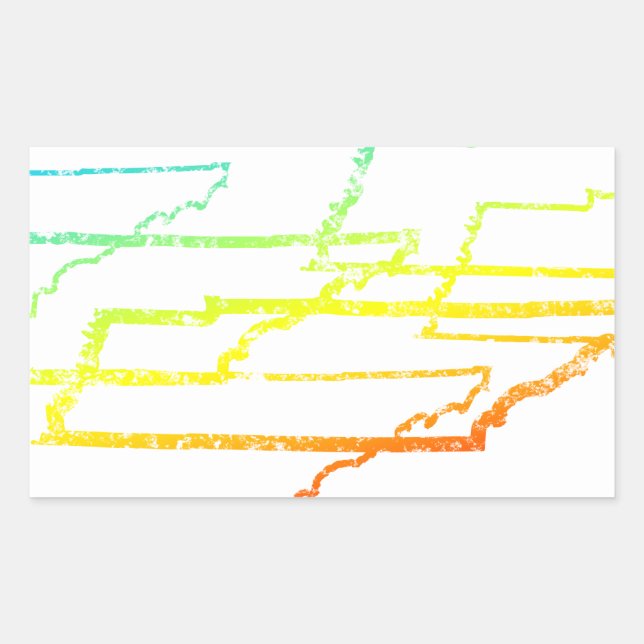 Adesivo Retangular tennessee chill blur (Frente)