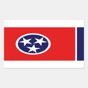 Adesivo Retangular Tennessee Flag
