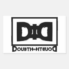 Adesivo Retangular Teoria da conspiração mote: Dúvida A Dúvida