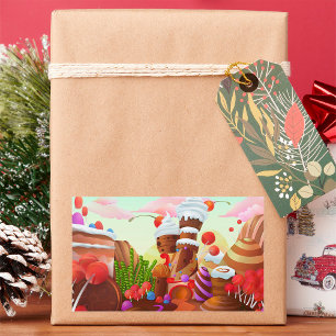 Adesivo Retangular Terra De Chocolate