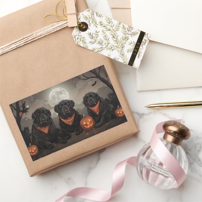 Adesivo Retangular Terra Nova - Halloween Spooky (Presentear)