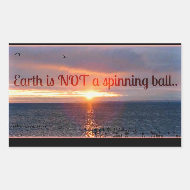 Adesivo Retangular terra plana (Frente)