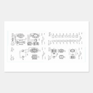 Adesivo Retangular Tesla Elero-Magnet Motor Patent US381968 p 1-4
