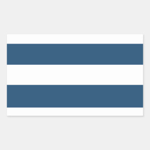 Adesivo Retangular Teste padrão branco das listras dos azuis marinho