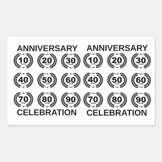 Adesivo Retangular Testemunhos do Aniversário do Caderno Célula (Frente)