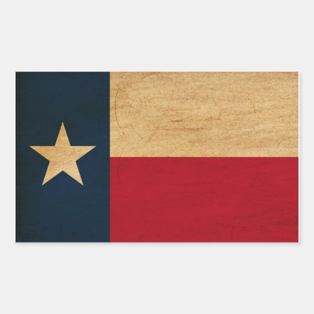 Adesivo Retangular Texas Flag (Frente)