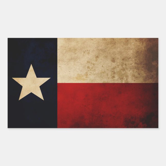Adesivo Retangular Texas Flag (Frente)
