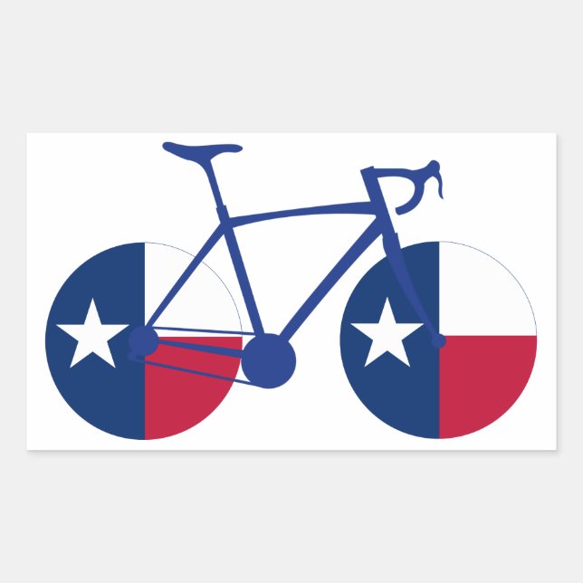 Adesivo Retangular Texas Flag Cycling (Frente)