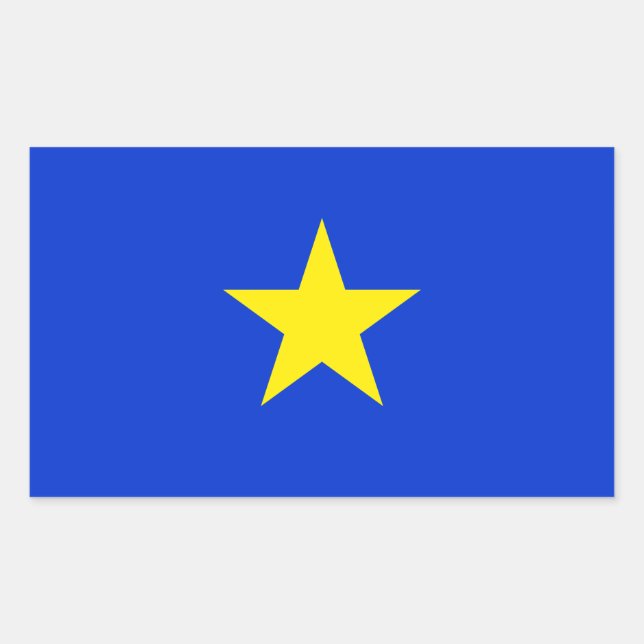 Adesivo Retangular Texas, Flag of Texas (1836-1839) (Frente)