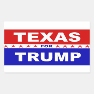 Adesivo Retangular Texas For Trump