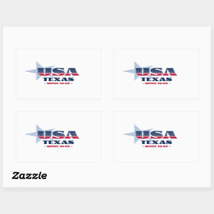 Adesivo Retangular Texas My Home State Sticker