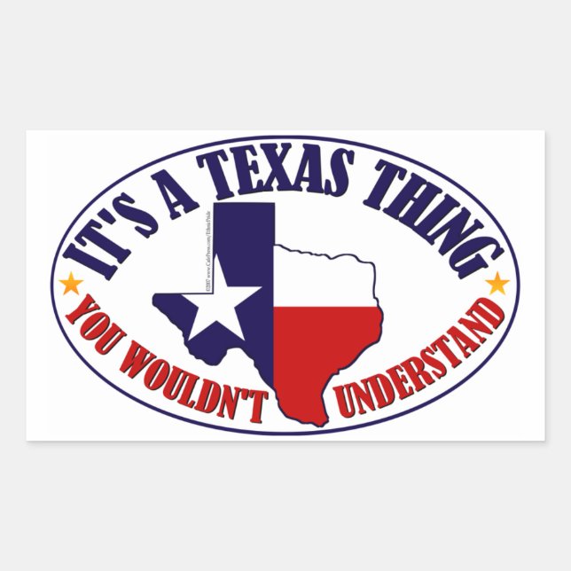 Adesivo Retangular Texas Thing (Frente)