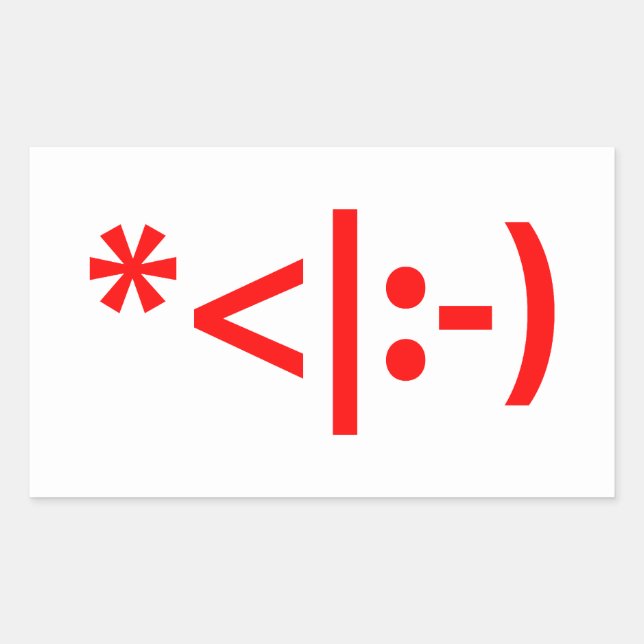 Adesivo Retangular Texto do Elf Emoticon Xmas ASCII (Frente)