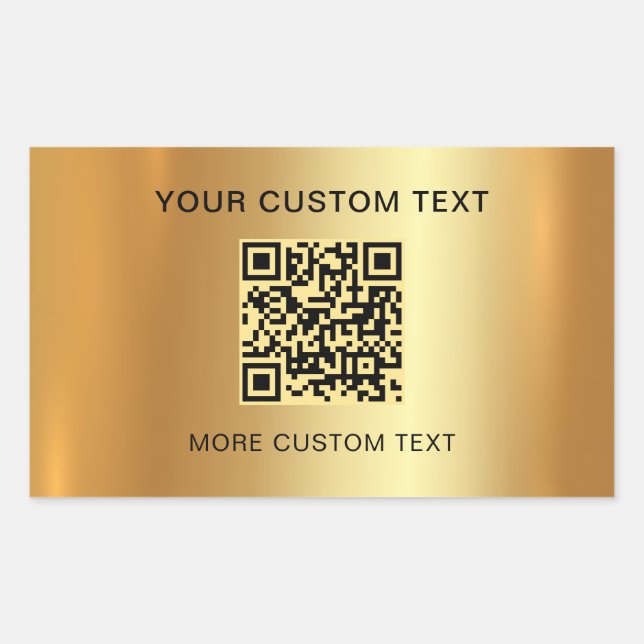 Adesivo Retangular Texto Elegante do Código QR Digitalizável Texto El (Frente)