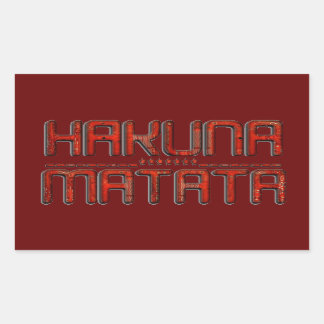 Adesivo Retangular Texto Incrível e Impressionante de Matata Red Haku