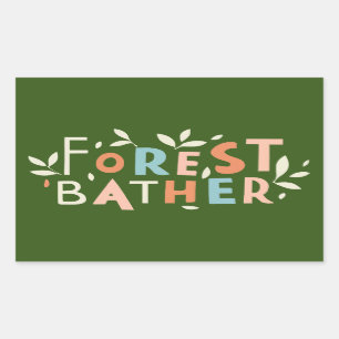 Adesivo Retangular Texto Personalizado de Coleta de Floresta