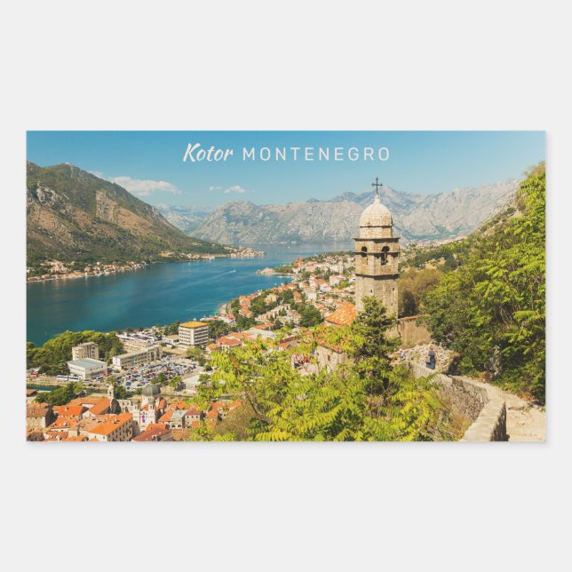 Adesivo Retangular Texto Personalizado Montenegro (Frente)
