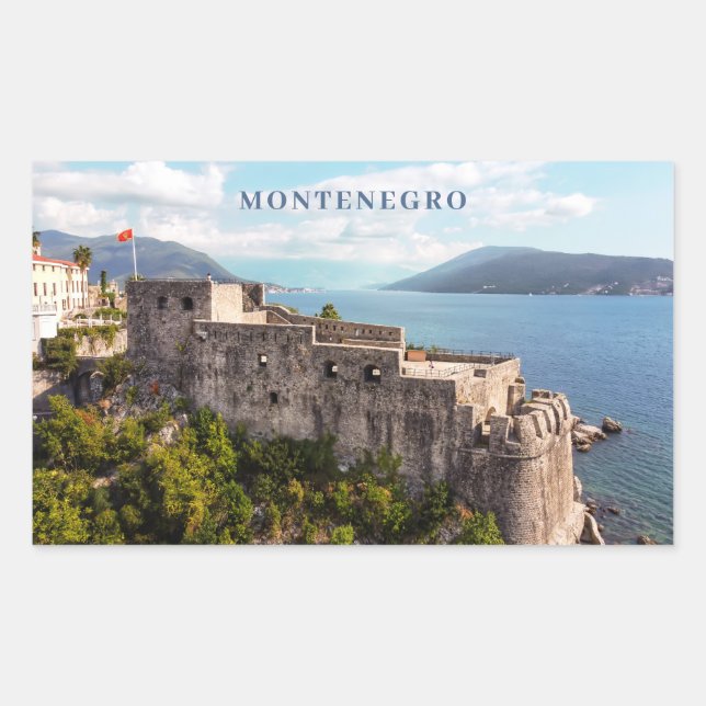 Adesivo Retangular Texto Personalizado Montenegro (Frente)