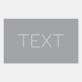 Adesivo Retangular Texto Simples 3 Dimensionável | Cinza