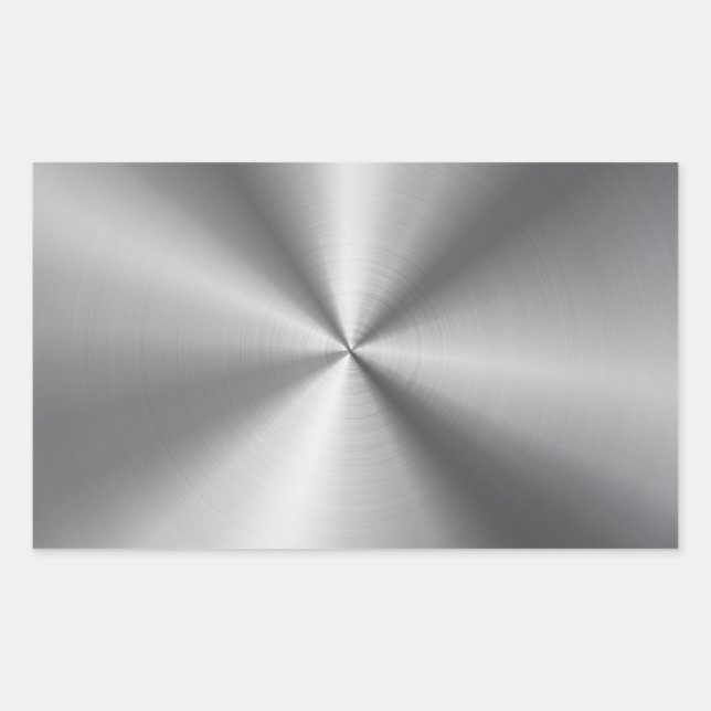 Adesivo Retangular Textura Radial Metálica Personalizada (Frente)