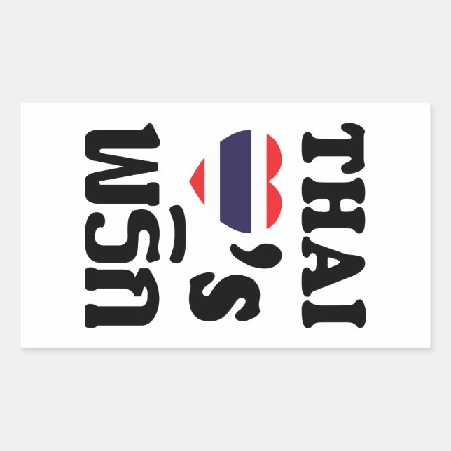 Adesivo Retangular THAI AMOR PHRIK (CHILI) ▪ Comida Tailandesa (Frente)